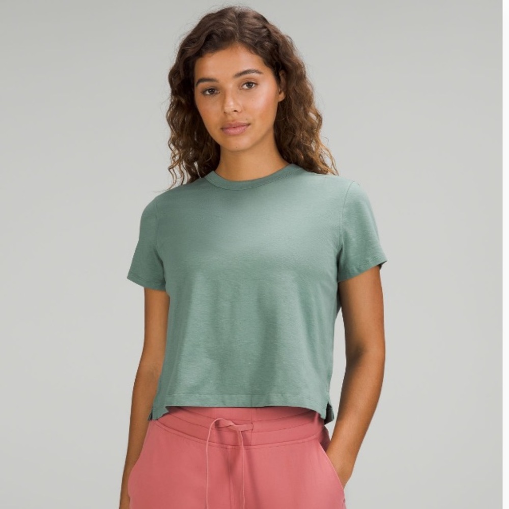 Lululemon classic-fit cotton-blend t-shirt in tidewater teal
